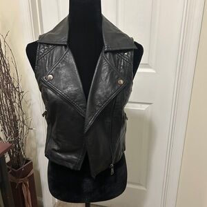 Therapy Black Faux Leather Vest 🖤